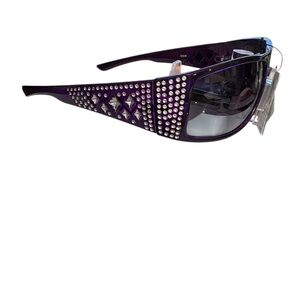 2 for $30 Mix and Match Diamond Eyewear Purple Sunglasses with Rhinestones